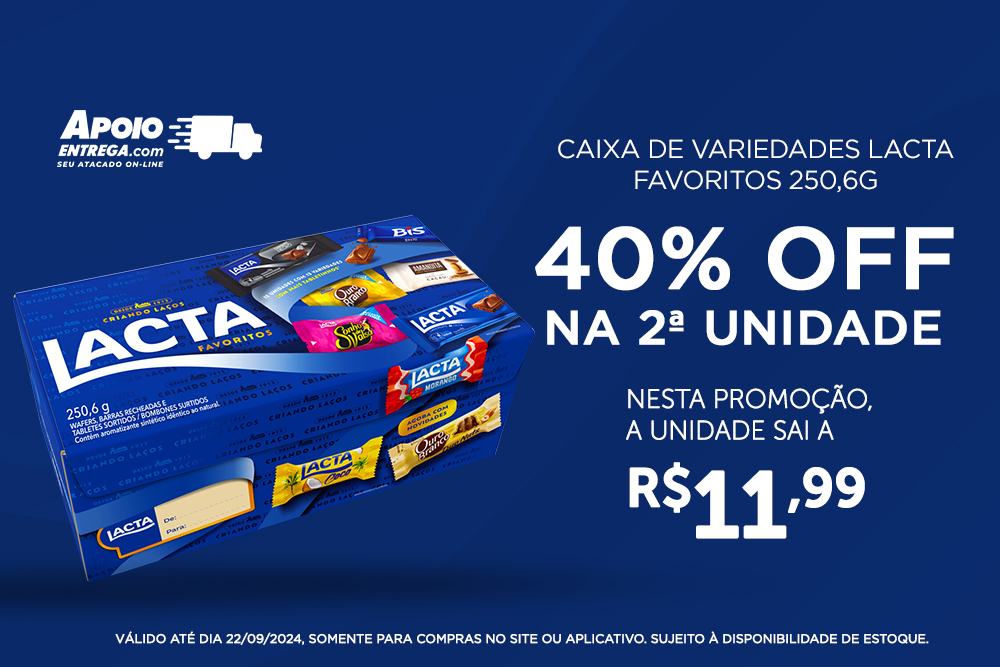 Caixa De Variedades Lacta Favoritos ate 22/09